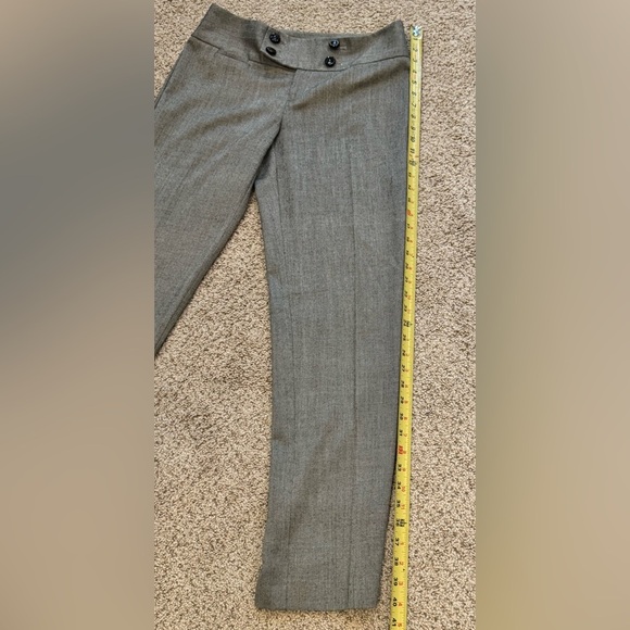 Ann Taylor Signature Fit Gray Y2K Low Rise Officecore Trouser Size 4 Career Chic - Picture 7 of 9